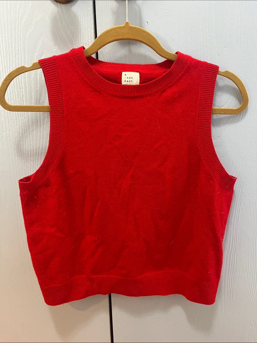 a new day Bright Red Sleeveless Knit Tank